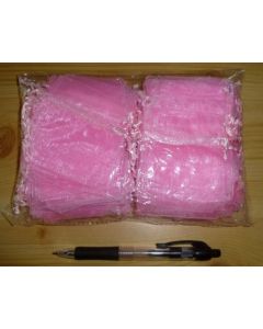 Jewellery bags "Organza" pink 100 pieces