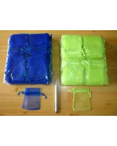 Jewellery bags "Organza" blue 1 piece