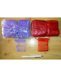 Jewellery bags "Organza" purple 1 piece