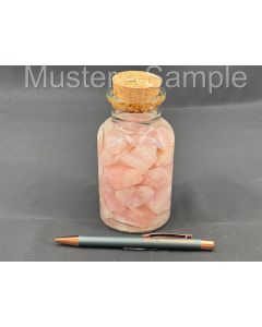 Rose Quartz; in glass bottle; Namibia; 1 piece.