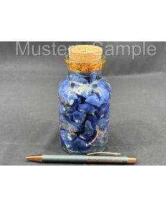 Sodalite; in glass bottle; Bolivia; 1 piece.