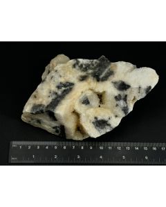 Jasper, Zebra Jasper with Quartz xx; drusy, black, white; Java, Indonesia; 820 g; single piece