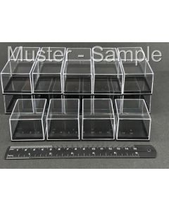 Miniature Box; black, 2 1/4 x 1 3/4 x 1 1/4 inch (56 x 42 x 33 mm); 24 pcs