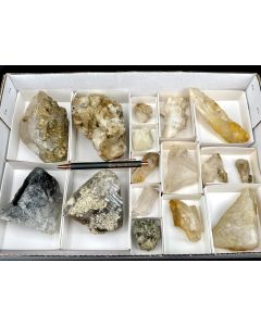 Rock Crystal, Schorl; Binn Valley, Valais, Switzerland; 1 flat; unique
