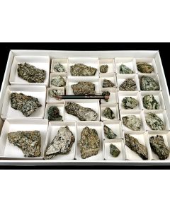 Chromium Actinolite, Garnet (xls); Wanni Glacier, Binn Valley, Switzerland; 1 flat; unique
