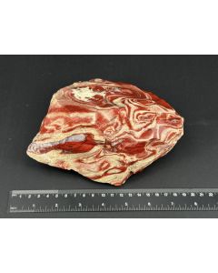 Jasper; with quartz veins; red; South Africa; 2 kg; single piece
