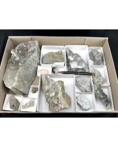 Rock Crystal, Smoky Quartz etc. xls; Binn Valley, Valais, Switzerland; 1 flat; unique
