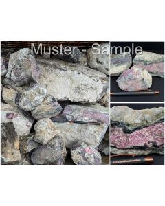 Eudialite, Melinophane, etc.; Musquiz, Mexico; 10 kg
