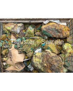 Duftite, Chrysocolla; Múzquiz, Mexico; 100 kg