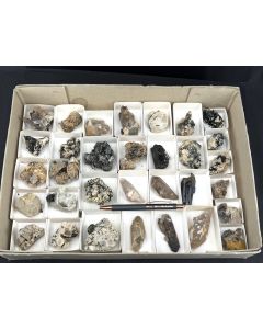 Aegirine, Smoky Quartz, Zircon xls; Mt. Malosa, Zomba, Malawi; 1 unique flat (39)