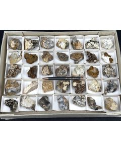 Pseudomorph, Smoky Quartz, Feldspar, Aegirine, Siderite xls; Mt. Malosa, Zomba, Malawi; 1 unique flat (42)