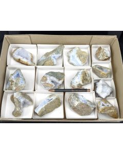 "Blue Lace " Agate xls, druzy; on matrix, Mt. Malosa, Zomba, Malawi; 1 unique flat 