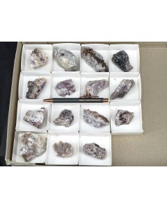 Amethyst xls; Mapimi, Mexico; 1 lot with 15 pieces; unique 