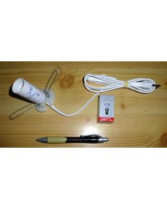 220 V electric illumination base (wire + bulb) for selenite or salt lamps, white