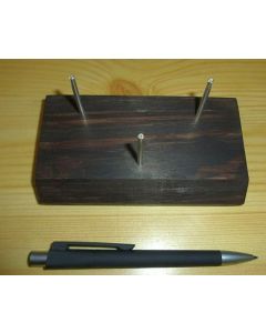 Holzständer mit biegsamer Halterung aus Echtsilber, groß (3-Stützen)