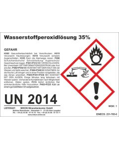 Wasserstoffperoxid 35% (H2O2) 70 kg (ca. 63 l) - Verkauf nur gegen Nachweis an Wiederverkäufer, berufsmäßige Verwender oder öffentliche Forschungs-, Untersuchungs- oder Lehranstalten!