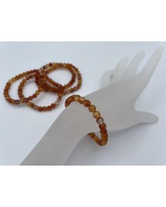 Bracelet, carnelian, 6 mm balls, 1 piece