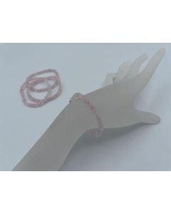 Armband für Kinder, Rosenquarz, 4 mm Kugeln; 1 Stück