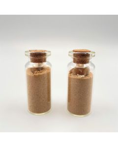 Sand aus Tunesien mit Sandrosen Stücken in Fläschchen, 1 Stück