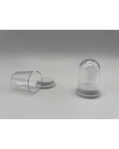 Domed Box; white, small, 1 1/4 x 1 3/4 inch (31 x 44 mm); 100 pcs