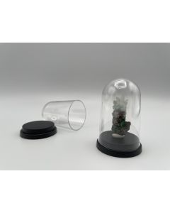 Domed Box; black, large, 1 3/4 x 2 1/2 inch (44 x 68 mm); 100 pcs