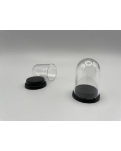 Domed Box; black, small, 1 1/4 x 1 3/4 inch (31 x 44 mm); 100 pcs