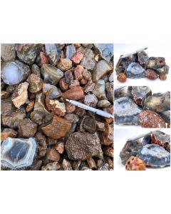 Agate; blue-gray; Jombo, Malawi; 10 kg