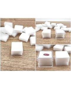 Gemstone Box with lid, Micromount Box; with white inlay, 1 x 1 x 4/5 inch (28 x 28 x 22 mm); bag of 100 pcs