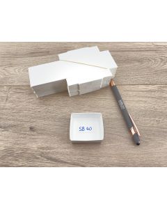 Specimen FoldUp Boxes SB 40; 2 x 1 4/5 x 4/5 inch (50 x 46 x 20 mm); 3,000 pcs, fit 40 per flat