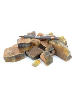 Fluorit, Honigfluorit; gelb-bunt, Namibia; 1 kg