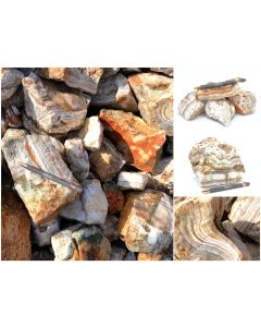 Agate, moon agate (partly UV-active!); smaller pieces; Namibia; 10 kg