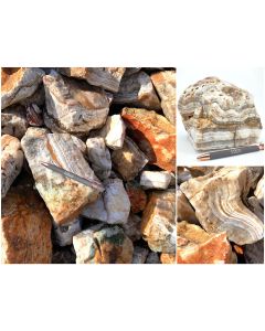 Agate, Moon Agate (partly UV-active!); larger pieces; Namibia; 10 kg