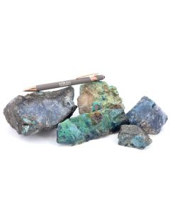 Blue calcedony with malachite; Bolivia; 1 kg