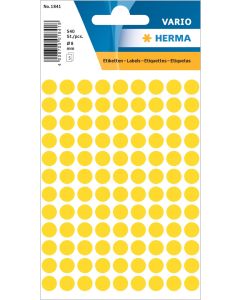 Aufklebepunkte, gelb, 8 mm Durchmesser, 1 kleine Packung