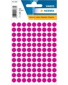 Aufklebepunkte, rosa-violett, 8 mm Durchmesser, 1 kleine Packung