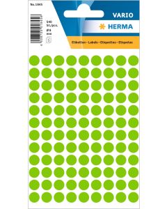 Aufklebepunkte, hell-grün, 8 mm Durchmesser, 1 kleine Packung