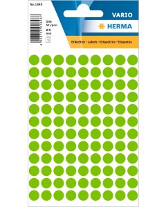 Aufklebepunkte, leuchtend-grün, 8 mm Durchmesser, 1 kleine Packung