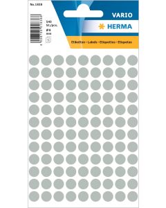Aufklebepunkte, grau, 8 mm Durchmesser, 1 kleine Packung