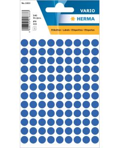 Aufklebepunkte, mittel-blau, 8 mm Durchmesser, 1 kleine Packung