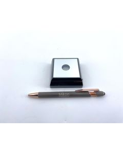 LED Untersetzer; eckig, schwarz, mit 2 LED´s; 1 Stück