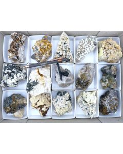 Aegirine xls, Feldspar xls, Zircon xls; on matrix, Mt. Malosa, Zomba, Malawi; 1 unique flat (399)