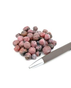 Ruby crystal beads (UVFL!); Tanzania; 100 g