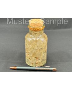 Rock Crystal; clear; in glass bottle; Zambia; 1 piece.
