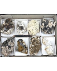Polylithionite, Smoky Quartz, Aegirine, Feldspar xls; Mt. Malosa, Zomba, Malawi; 1 flat; unique