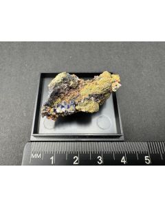 Dundasit, Azurit xx; Tsumeb Mine, Otaviberge, Namibia; Ilse Baer Sammlung; KS; Einzelstück