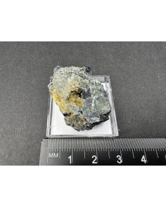 Stilbit xx, Pyrit xx; Stbr. Huneberg, Bad Harzburg, Harz, Deutschland; MM; Einzelst&uuml;ck