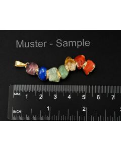 Chakra Anh&auml;nger; in goldfarbener Metallfassung; 1 St&uuml;ck