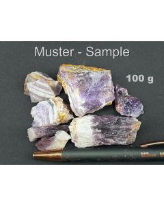 Amethyst (Chevron); Tansania; 100 g