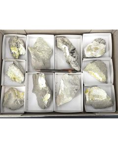 Metamunirit, Zippeit, Andersonit xx; UV-aktiv; D-Day Mine, Utah, USA; 1 Steige; Unikat