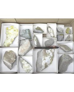 Metamunirit, Zippeit, Andersonit xx; UV-aktiv; D-Day Mine, Utah, USA; 1 Steige; Unikat